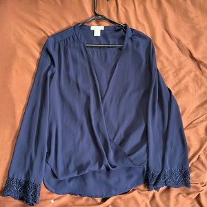 Split neck blouse